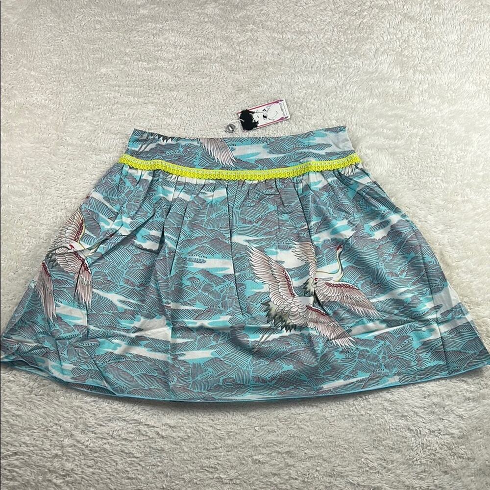 Custo Barcelona blue lace and stork skirt‎ NWT - 6 or 40